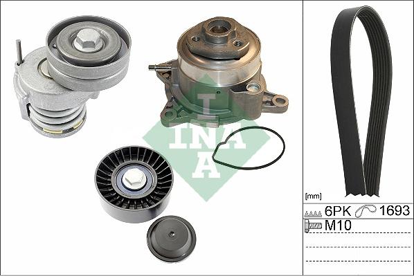 INA 529 0534 30 - Pompa acqua + Kit cinghia Poly V www.autoricambi360.it
