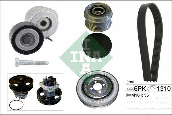 INA 529 0045 30 - Pompa acqua + Kit cinghia Poly V www.autoricambi360.it