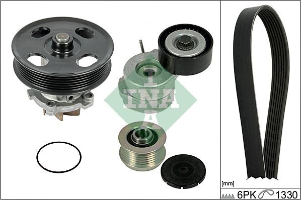 INA 529 0040 30 - Pompa acqua + Kit cinghia Poly V www.autoricambi360.it