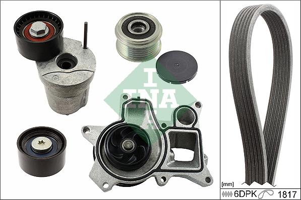 INA 529 0048 30 - Pompa acqua + Kit cinghia Poly V www.autoricambi360.it