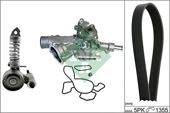 INA 529 0047 30 - Pompa acqua + Kit cinghia Poly V www.autoricambi360.it