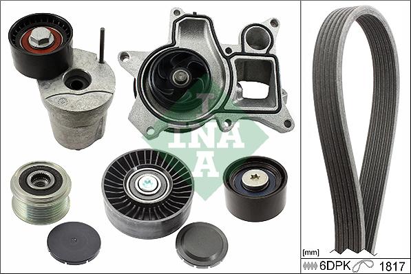 INA 529 0014 30 - Pompa acqua + Kit cinghia Poly V www.autoricambi360.it