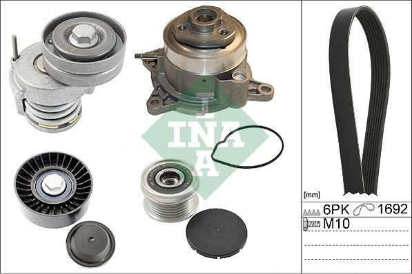 INA 529 0039 30 - Pompa acqua + Kit cinghia Poly V www.autoricambi360.it