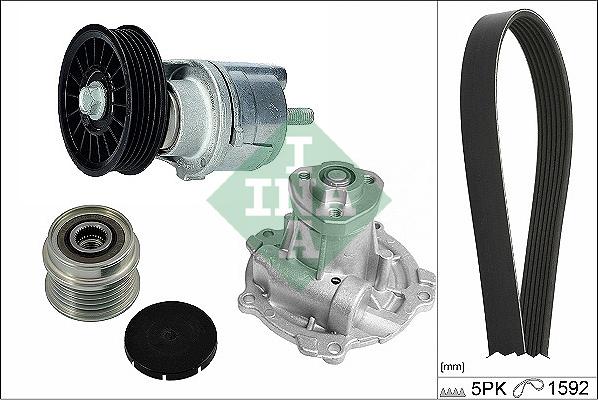 INA 529 0162 30 - Pompa acqua + Kit cinghia Poly V www.autoricambi360.it