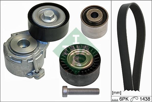 INA 529 0107 10 - Kit Cinghie Poly-V www.autoricambi360.it