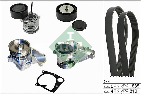 INA 529 0112 30 - Pompa acqua + Kit cinghia Poly V www.autoricambi360.it