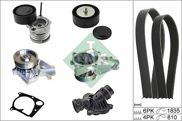 INA 529 0112 31 - Pompa acqua + Kit cinghia Poly V www.autoricambi360.it
