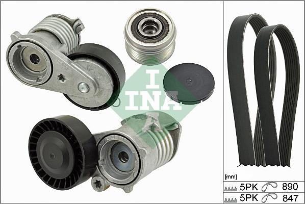 INA 529 0130 10 - Kit Cinghie Poly-V www.autoricambi360.it