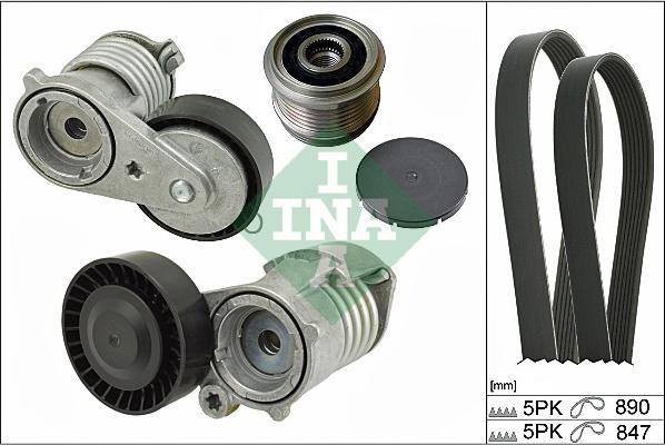 INA 529 0129 10 - Kit Cinghie Poly-V www.autoricambi360.it