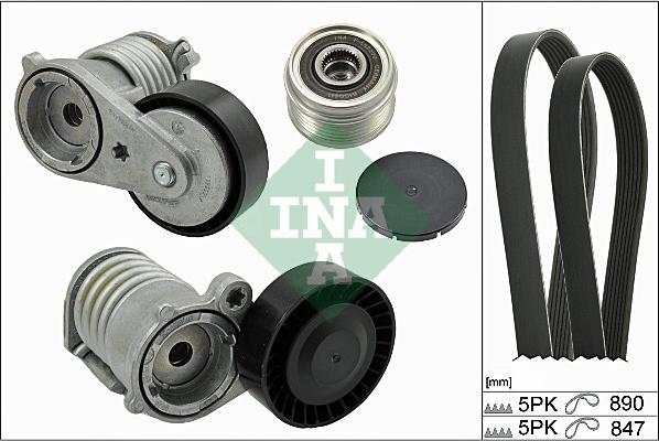 INA 529 0123 10 - Kit Cinghie Poly-V www.autoricambi360.it