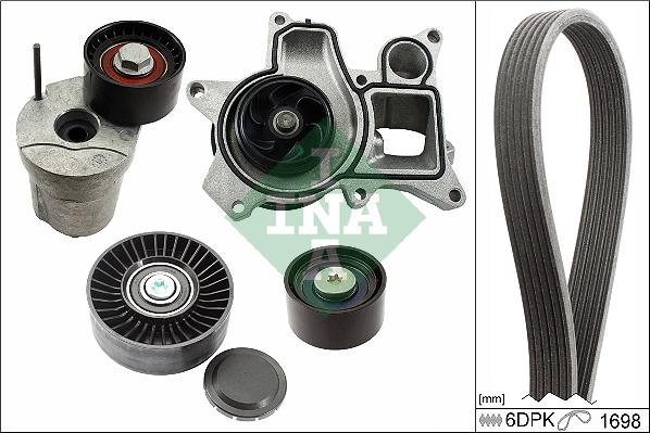INA 529 0369 30 - Pompa acqua + Kit cinghia Poly V www.autoricambi360.it
