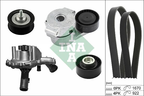 INA 529 0301 30 - Pompa acqua + Kit cinghia Poly V www.autoricambi360.it