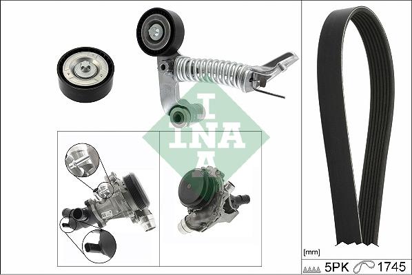 INA 529 0319 30 - Pompa acqua + Kit cinghia Poly V www.autoricambi360.it