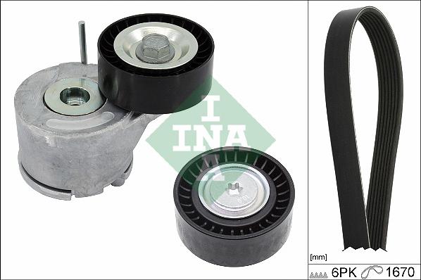 INA 529 0380 10 - Kit Cinghie Poly-V www.autoricambi360.it