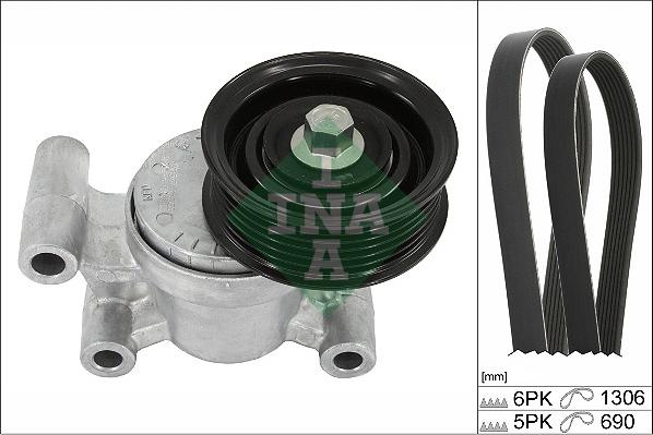 INA 529 0382 10 - Kit Cinghie Poly-V www.autoricambi360.it