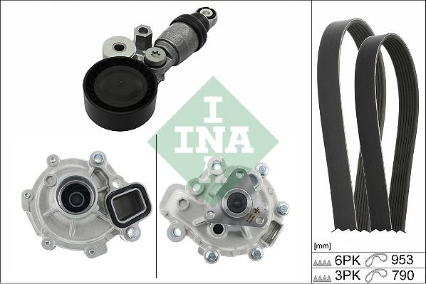INA 529 0371 30 - Pompa acqua + Kit cinghia Poly V www.autoricambi360.it