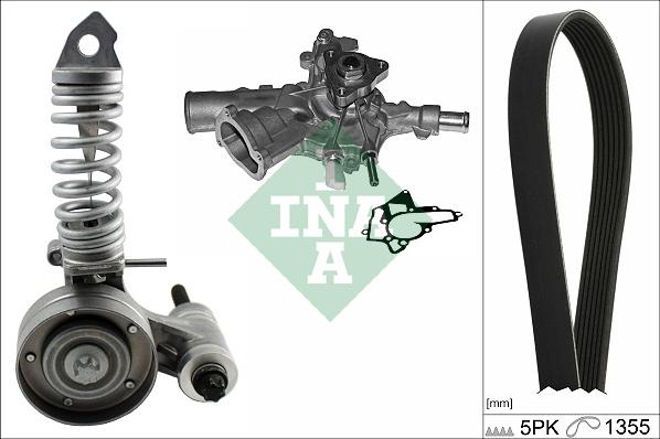 INA 529 0297 31 - Pompa acqua + Kit cinghia Poly V www.autoricambi360.it