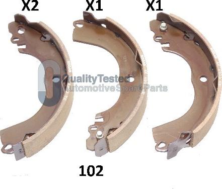 Japanparts GF102JM - Kit ganasce freno www.autoricambi360.it