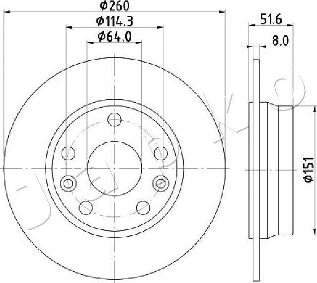 Japko 61135C - Discofreno www.autoricambi360.it