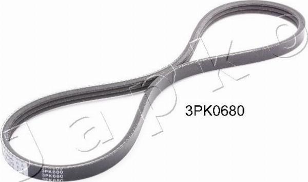 Japko 3PK680 - Cinghia Poly-V www.autoricambi360.it