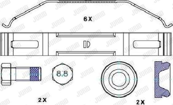 Jurid FAC166 - Kit accessori, Pastiglia freno www.autoricambi360.it