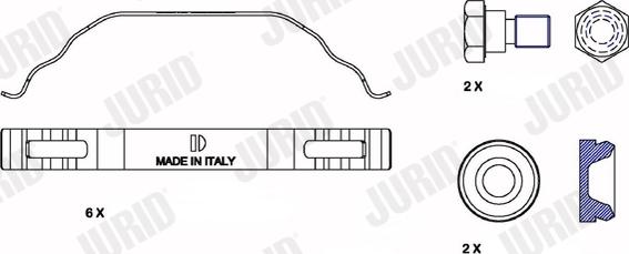 Jurid FAC173 - Kit accessori, Pastiglia freno www.autoricambi360.it