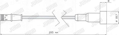 Jurid FAI205 - Contatto segnalazione, Usura past. freno / mat. d'attrito www.autoricambi360.it
