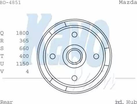Kavo Parts BD-4851 - Tamburo freno www.autoricambi360.it