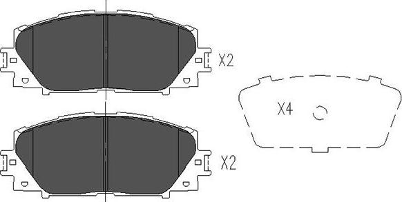 Kavo Parts KBP-9097 - Kit pastiglie freno, Freno a disco www.autoricambi360.it