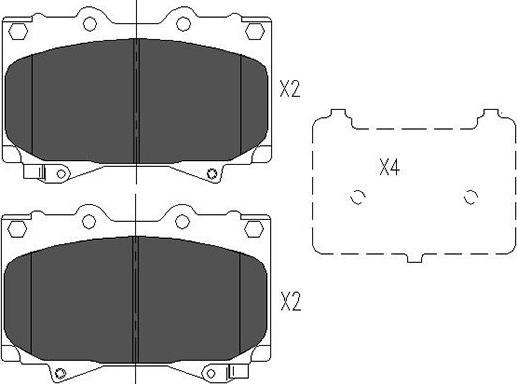 Kavo Parts KBP-9049 - Kit pastiglie freno, Freno a disco www.autoricambi360.it