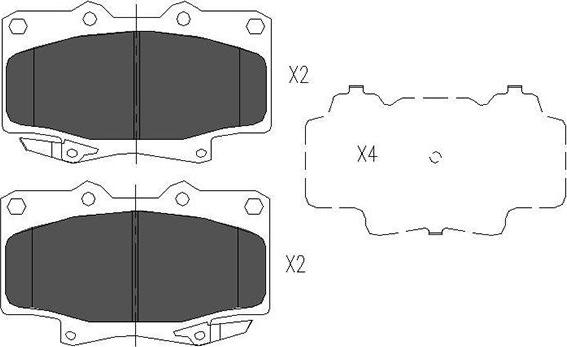 Kavo Parts KBP-9043 - Kit pastiglie freno, Freno a disco www.autoricambi360.it