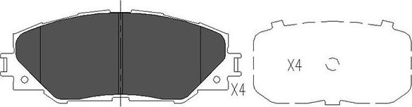 Kavo Parts KBP-9026 - Kit pastiglie freno, Freno a disco www.autoricambi360.it