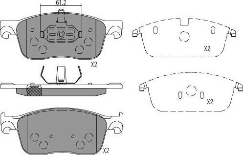 Kavo Parts KBP-9155 - Kit pastiglie freno, Freno a disco www.autoricambi360.it