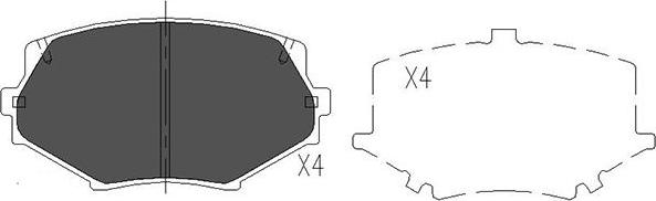Kavo Parts KBP-4527 - Kit pastiglie freno, Freno a disco www.autoricambi360.it