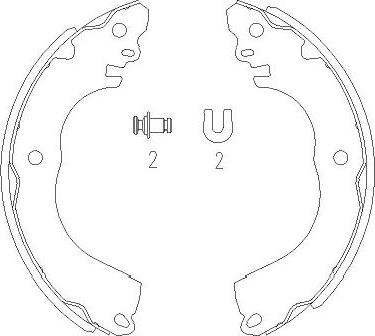 Kavo Parts KBS-7416 - Kit ganasce freno www.autoricambi360.it