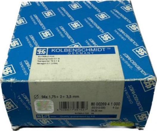 Kolbenschmidt 800026941000 - Kit fasce elastiche www.autoricambi360.it