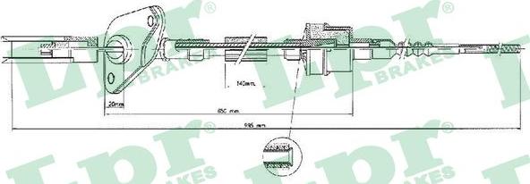 LPR C0423C - Cavo comando, Comando frizione www.autoricambi360.it