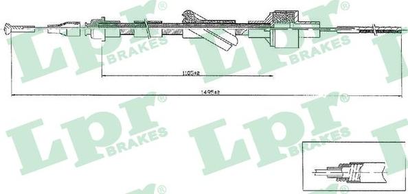 LPR C0103C - Cavo comando, Comando frizione www.autoricambi360.it