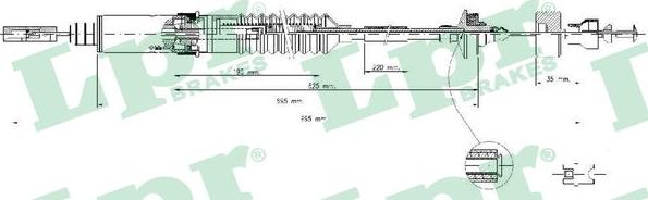LPR C0242C - Cavo comando, Comando frizione www.autoricambi360.it