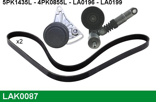 LUCAS LAK0087 - Kit Cinghie Poly-V www.autoricambi360.it