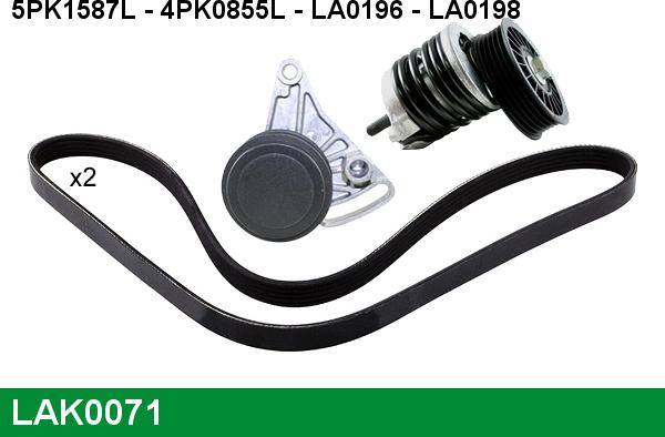 LUCAS LAK0071 - Kit Cinghie Poly-V www.autoricambi360.it