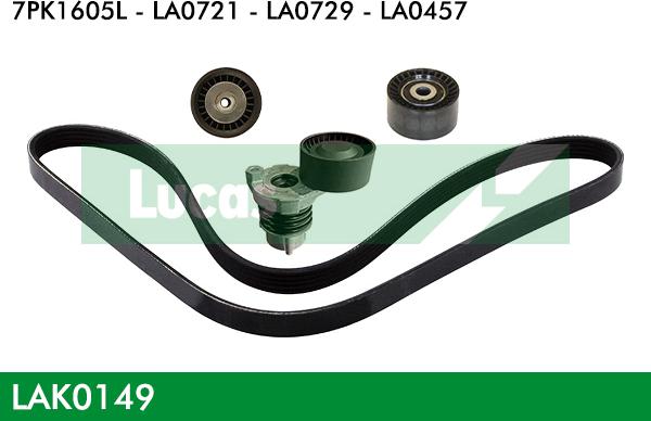 LUCAS LAK0149 - Kit Cinghie Poly-V www.autoricambi360.it