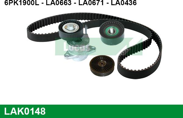 LUCAS LAK0148 - Kit Cinghie Poly-V www.autoricambi360.it