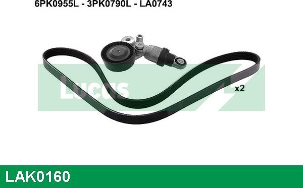 LUCAS LAK0160 - Kit Cinghie Poly-V www.autoricambi360.it