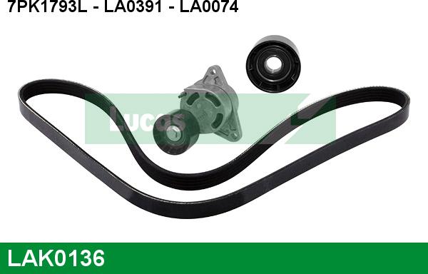 LUCAS LAK0136 - Kit Cinghie Poly-V www.autoricambi360.it