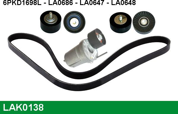 LUCAS LAK0138 - Kit Cinghie Poly-V www.autoricambi360.it