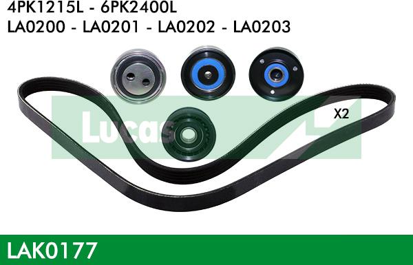 LUCAS LAK0177 - Kit Cinghie Poly-V www.autoricambi360.it