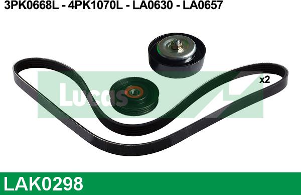 LUCAS LAK0298 - Kit Cinghie Poly-V www.autoricambi360.it