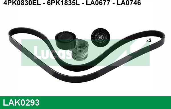 LUCAS LAK0293 - Kit Cinghie Poly-V www.autoricambi360.it
