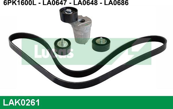 LUCAS LAK0261 - Kit Cinghie Poly-V www.autoricambi360.it